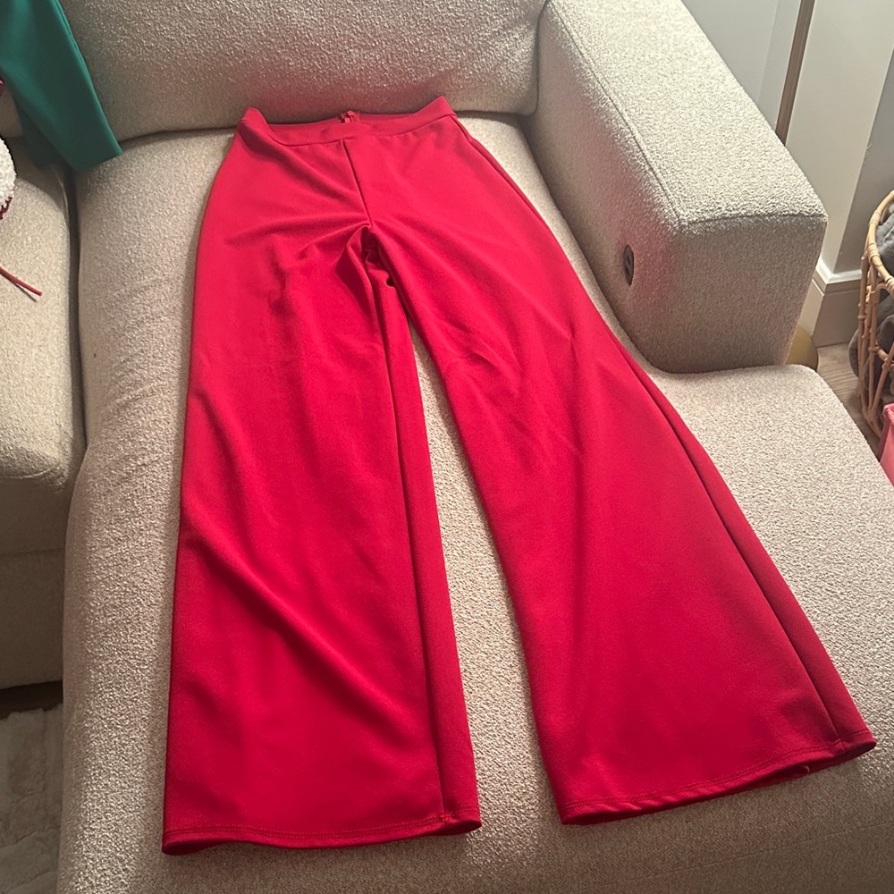 Lulu's Scarlet Wide-Leg Trousers